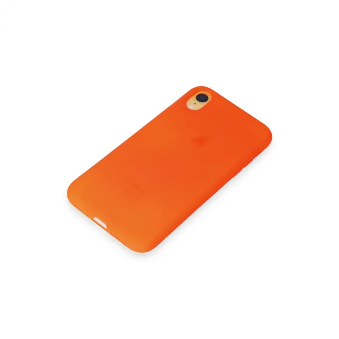 iPhone XR Kılıf First Silikon - Parlak Turuncu