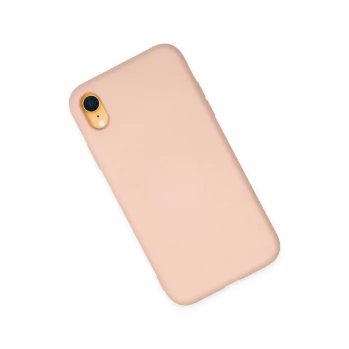 İphone Xr Kılıf Nano İçi Kadife Silikon - Pudra