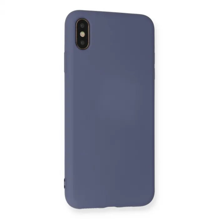 İphone Xs Max Kılıf Nano İçi Kadife Silikon - Gri