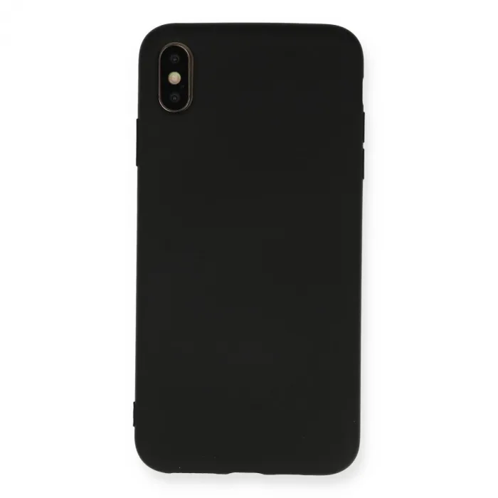 İphone Xs Max Kılıf Nano İçi Kadife Silikon - Siyah