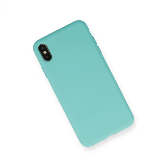 İphone Xs Max Kılıf Nano İçi Kadife Silikon - Turkuaz