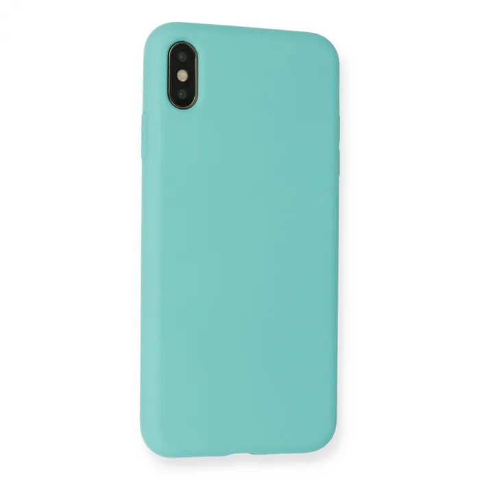 İphone Xs Max Kılıf Nano İçi Kadife Silikon - Turkuaz