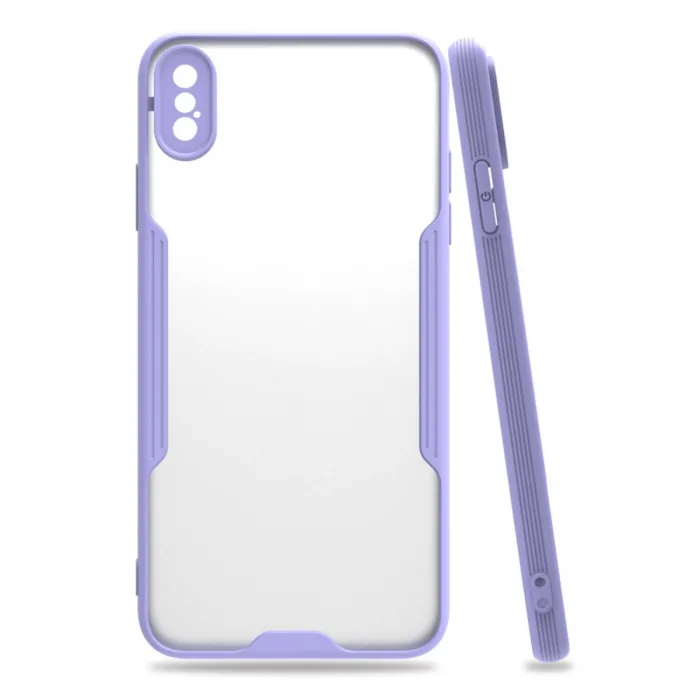 İphone Xs Max Kılıf Platin Silikon - Lila