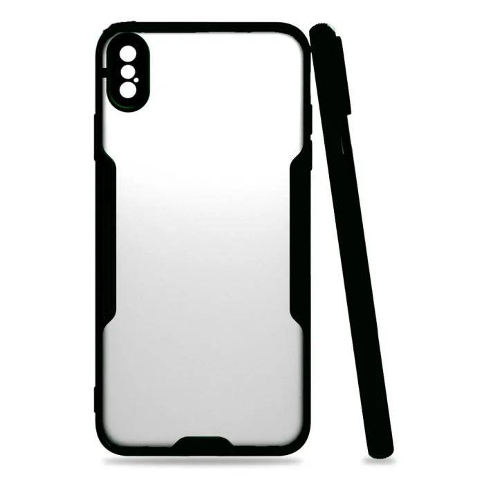 İphone Xs Max Kılıf Platin Silikon - Siyah