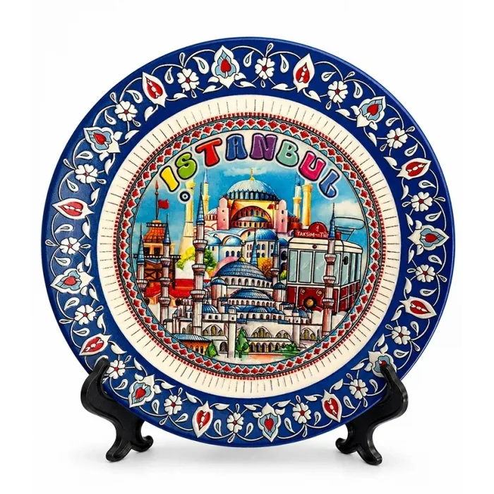 İstanbul Temalı Porselen Dekoratif Tabak 18 Cm Alk5841