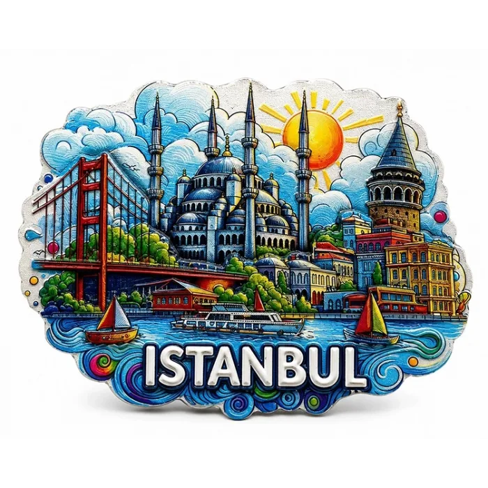 İstanbul Temalı Silikon Buzdolapı Süsü Magnet Alk5373