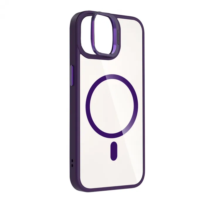 Joko Apple İphone 11 Remim Lensli Magsafe Standlı Kapak - Derin Mor