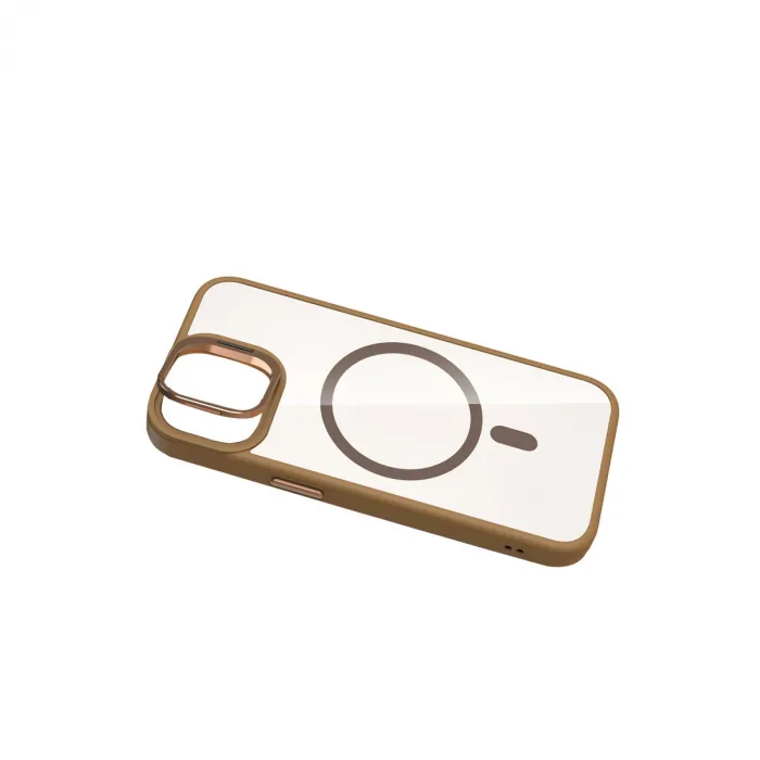 Joko Apple İphone 11 Remim Lensli Magsafe Standlı Kapak - Kahverengi