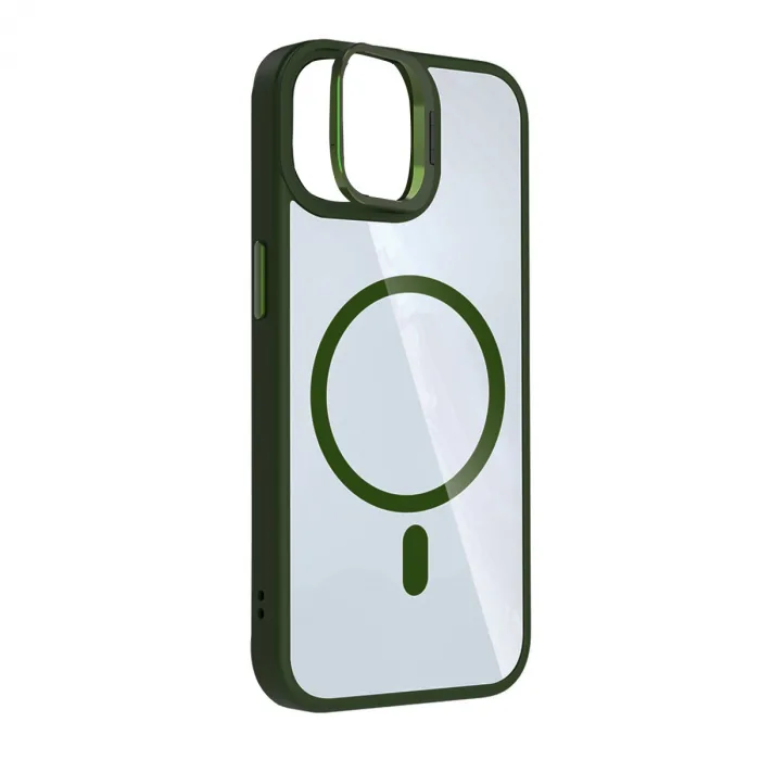 Joko Apple İphone 11 Remim Lensli Magsafe Standlı Kapak - Koyu Yeşil