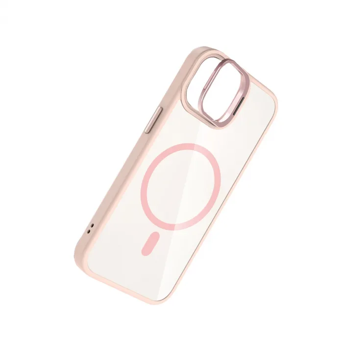 Joko Apple İphone 11 Remim Lensli Magsafe Standlı Kapak - Pembe