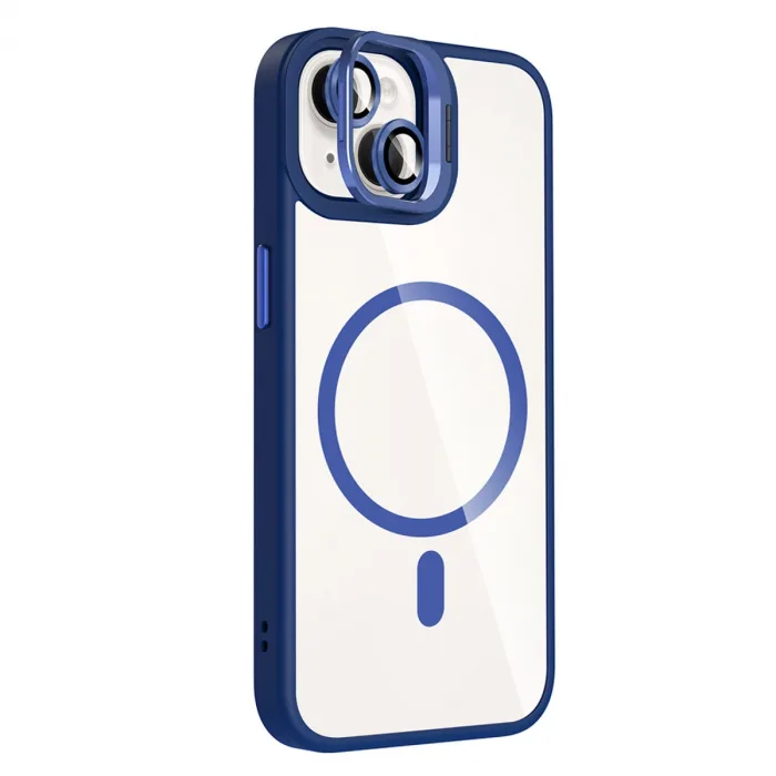 Joko Apple İphone 13 Remim Lensli Magsafe Standlı Kapak - Lacivert