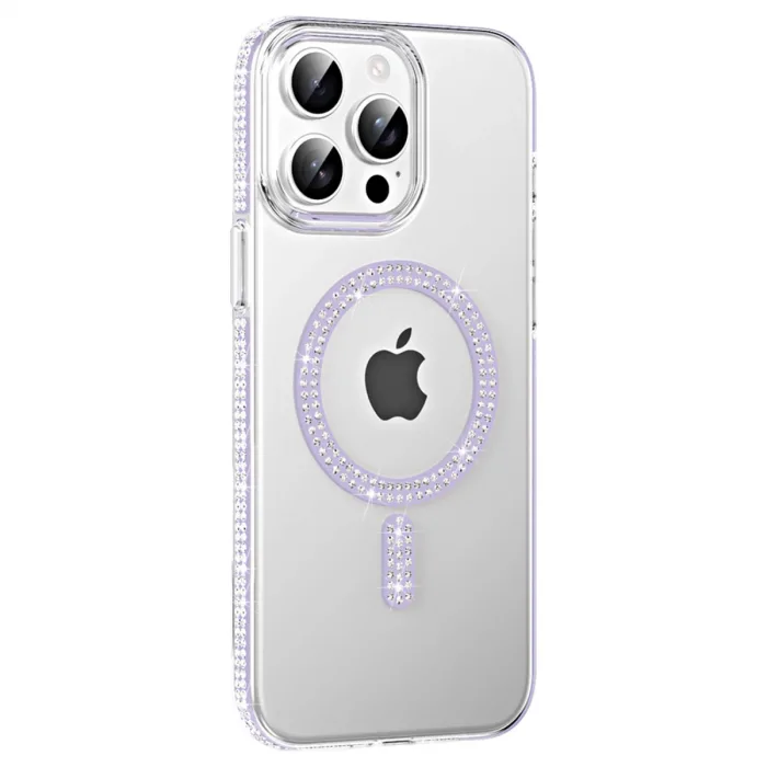 Joko Apple İphone 14 Pro Max Move Taşlı Magsafe Kapak - Lila