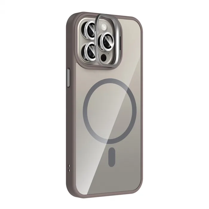 Joko Apple İphone 14 Pro Max Remim Lensli Magsafe Standlı Kapak - Titan Gri