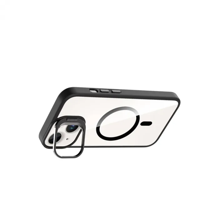 Joko Apple İphone 14 Remim Lensli Magsafe Standlı Kapak - Siyah