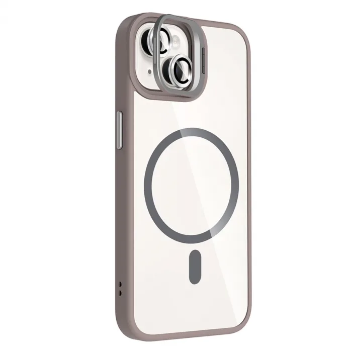 Joko Apple İphone 14 Remim Lensli Magsafe Standlı Kapak - Titan Gri