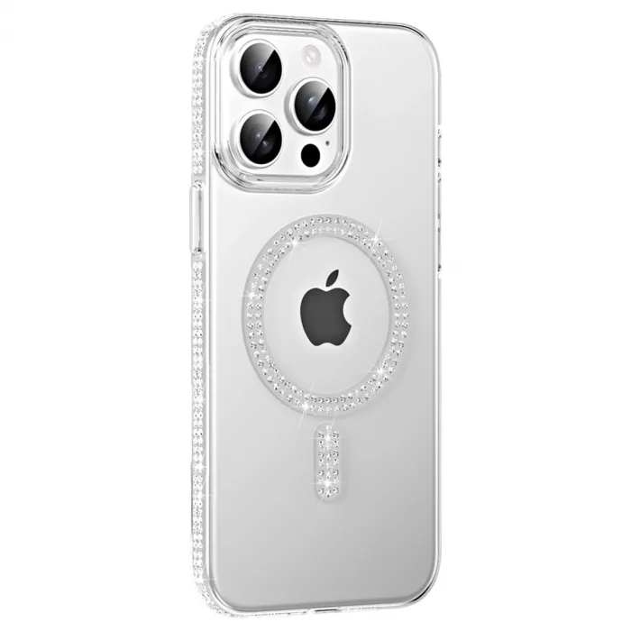 Joko Apple İphone 15 Pro Max Move Taşlı Magsafe Kapak - Natural Grey