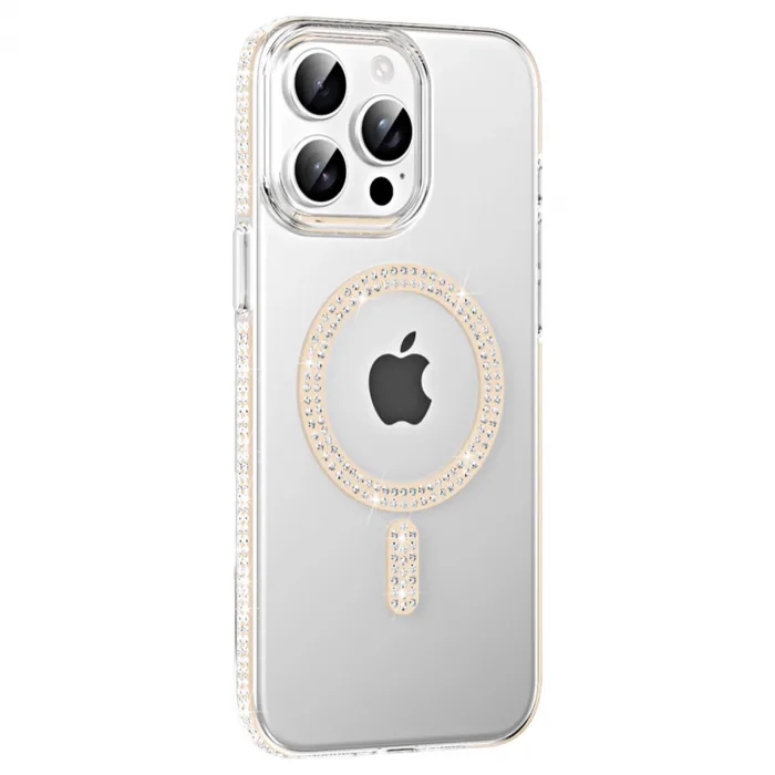 Joko Apple İphone 15 Pro Max Move Taşlı Magsafe Kapak - Pembe