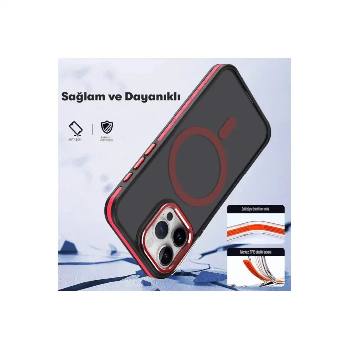 Joko  iPhone 15 Pro Max Winner Magsafe Kapak - Derin Mor