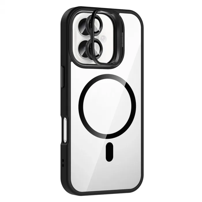 Joko  İphone 16 Plus Remim Lensli Magsafe Standlı Kapak - Siyah