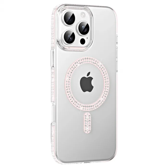 Joko Apple İphone 16 Pro Max Move Taşlı Magsafe Kapak - Gümüş