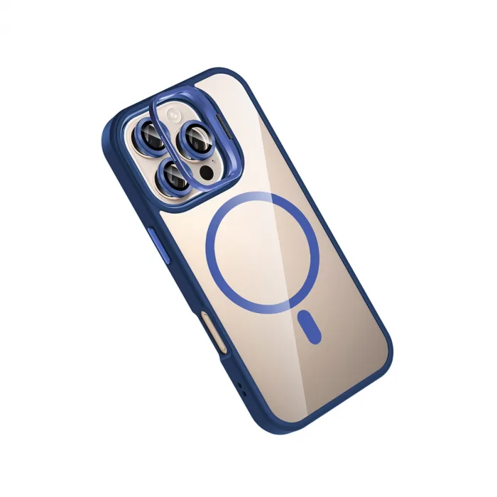 Joko Apple İphone 16 Pro Remim Lensli Magsafe Standlı Kapak - Lacivert