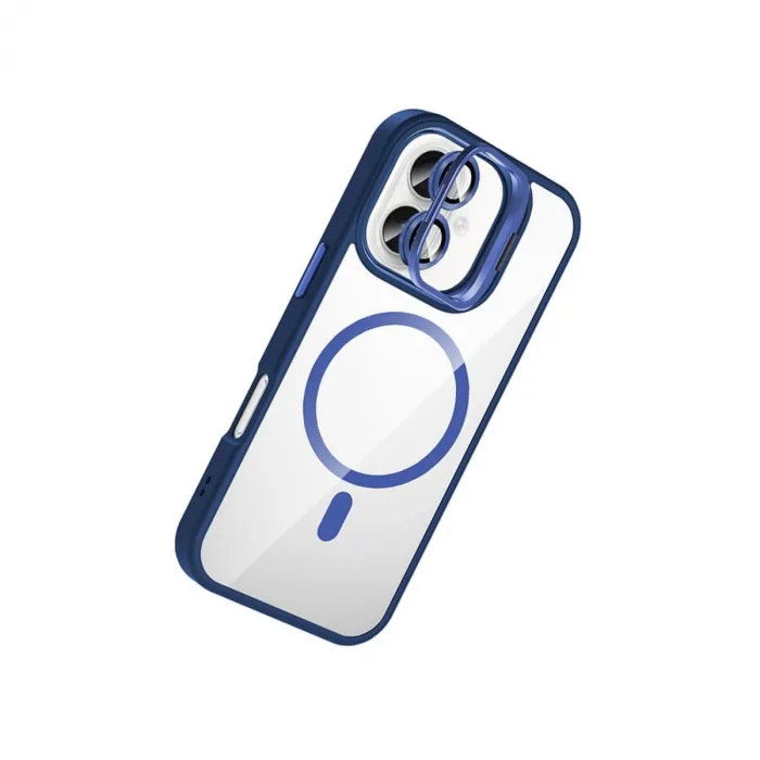 Joko Apple İphone 16 Remim Lensli Magsafe Standlı Kapak - Lacivert