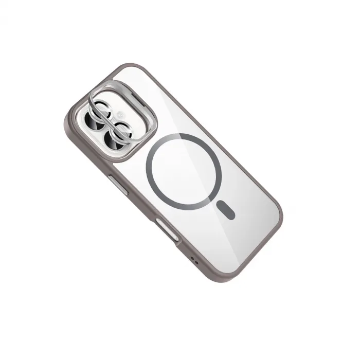 Joko Apple İphone 16 Remim Lensli Magsafe Standlı Kapak - Titan Gri