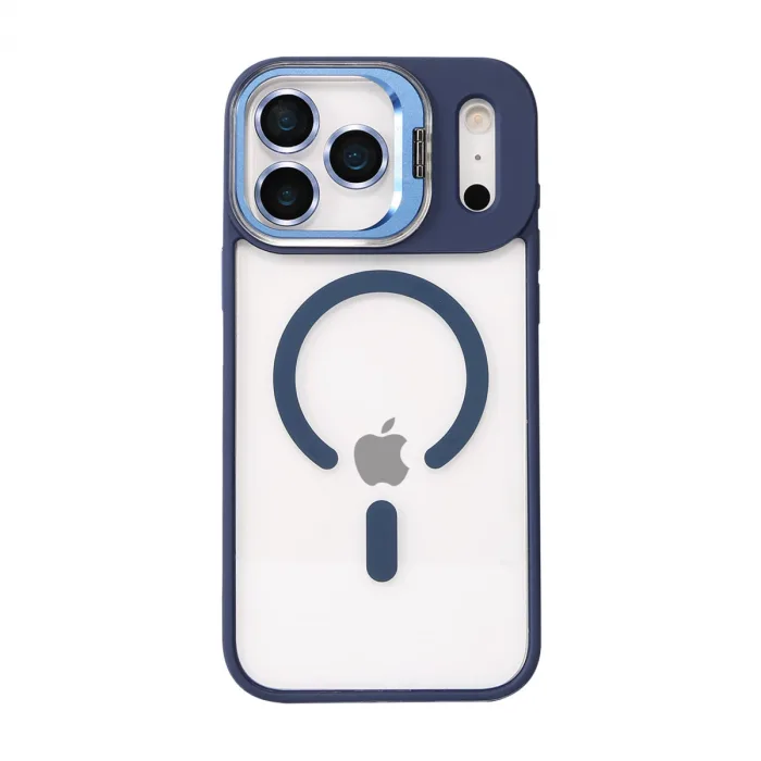 Joko  İphone 17 Pro Max Remim Lensli Magsafe Standlı Kapak - Lacivert