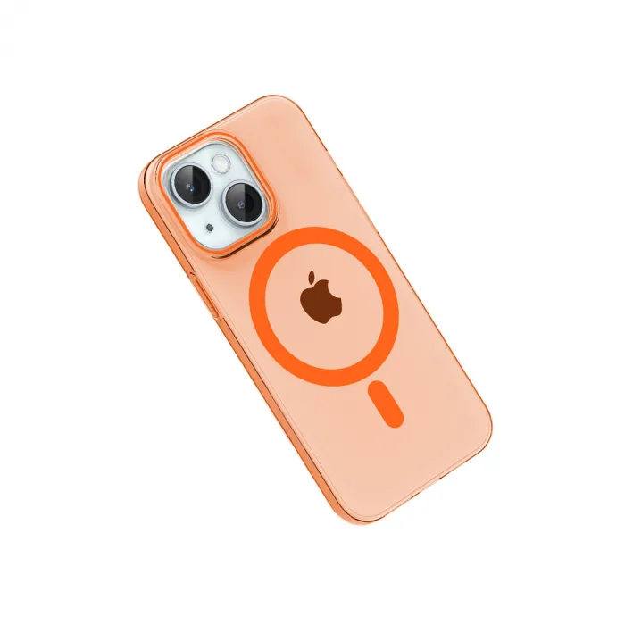 Joko  iPhone 14 PC Blank Magsafe Kapak - Turuncu