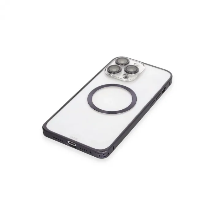Joko İphone 14 Pro Kılıf Metal Bumper Magneticsafe Kapak - Derin Mor