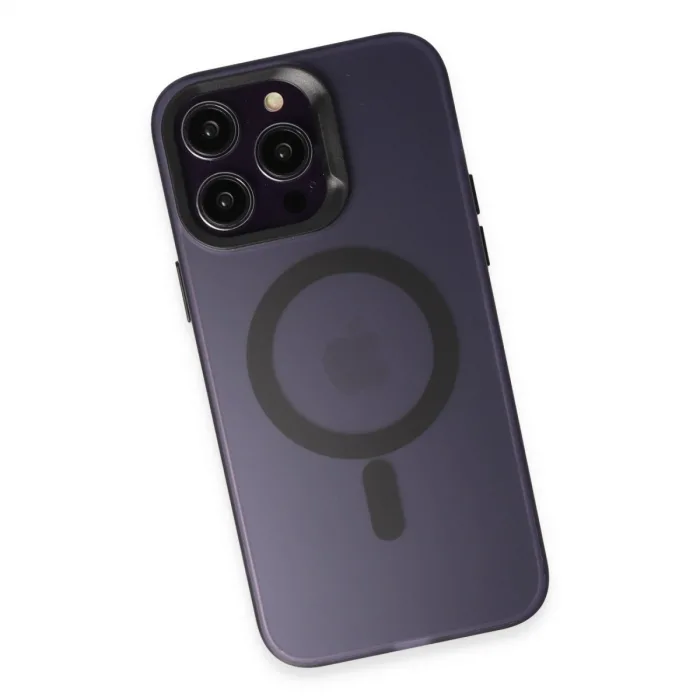 Joko  İphone 14 Pro Max Kılıf Mateks Magsafe Kapak - Derin Mor