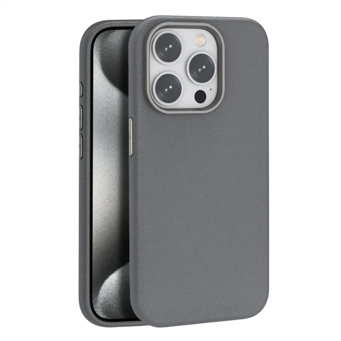 Joko İphone 14 Pro Max Kılıf Wonder Deri Magsafe Kapak - Titan Gri