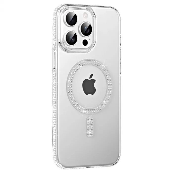 Joko  iPhone 14 Pro Max Move Taşlı Magsafe Kapak - Natural Grey