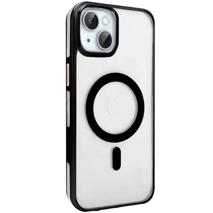 Joko İphone 15 Gleam Pc Sert Magsafe Kılıf - Şeffaf-siyah