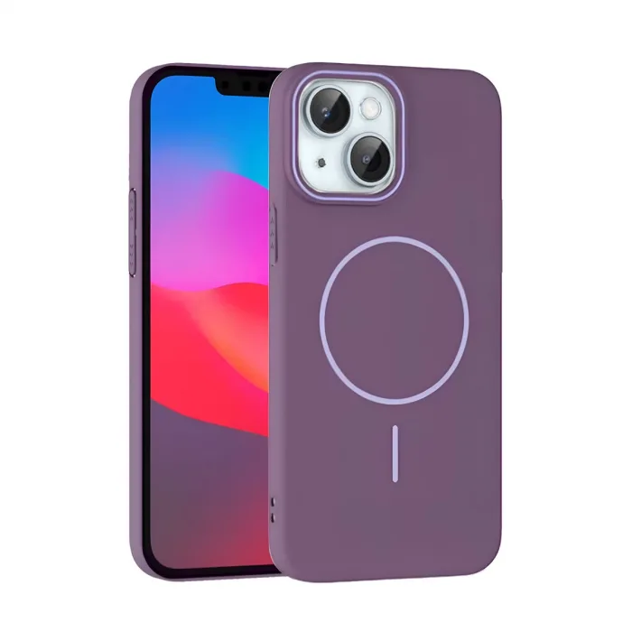 Joko  İphone 15 Plus Broş Magsafe Kapak - Mor