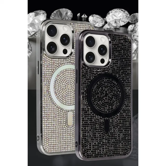 Joko İphone 15 Pro Kılıf Helen Magsafe Kapak - Gümüş