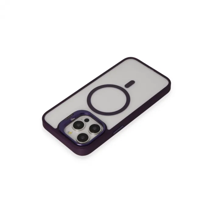 Joko İphone 15 Pro Kılıf Roblox Lens Magsafe Standlı Kapak - Derin Mor