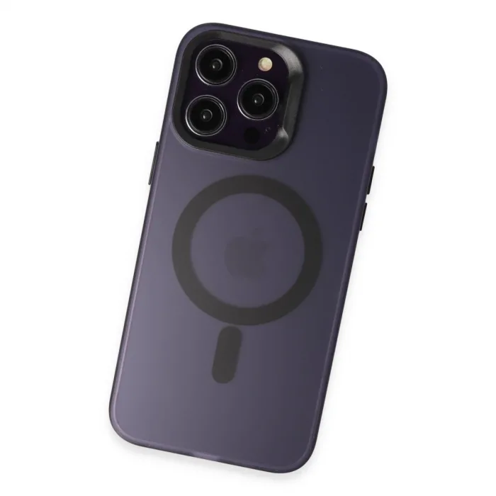 Joko İphone 15 Pro Max Kılıf Mateks Magsafe Kapak - Derin Mor