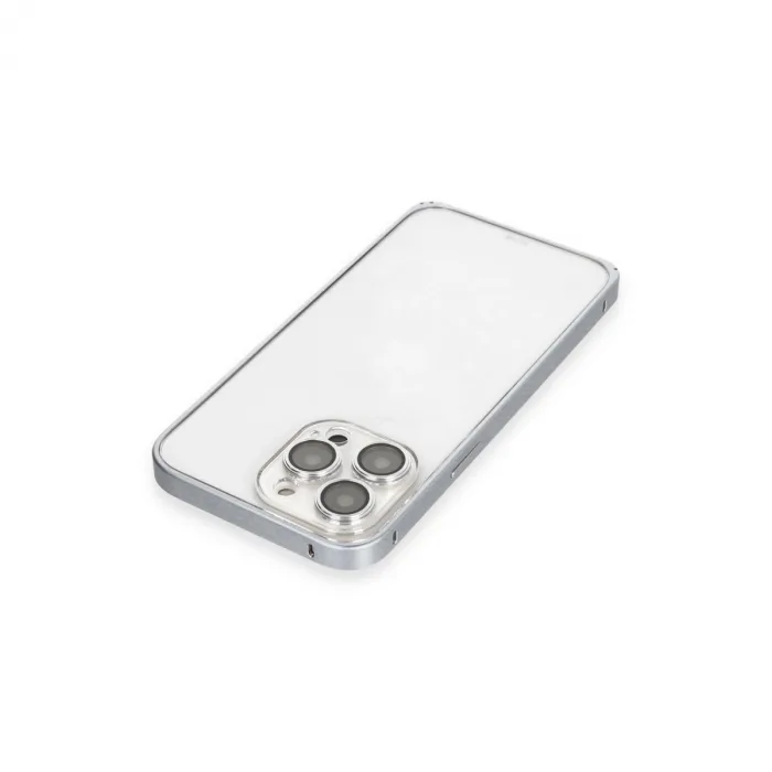 Joko  İphone 15 Pro Max Metal Bumper Mat Kapak - Gri