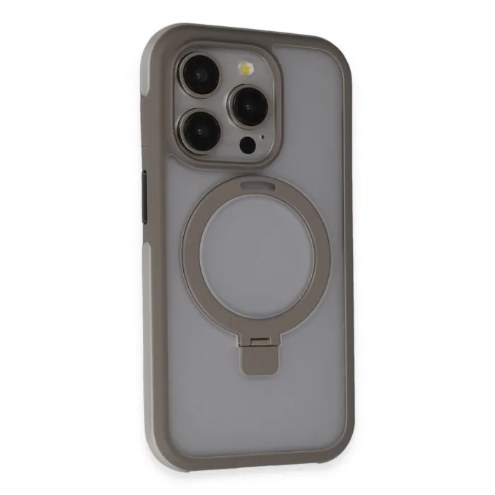 Joko İphone 15 Pro Max Zorda Airbag Magsafe Standlı Kapak - Titan Gri