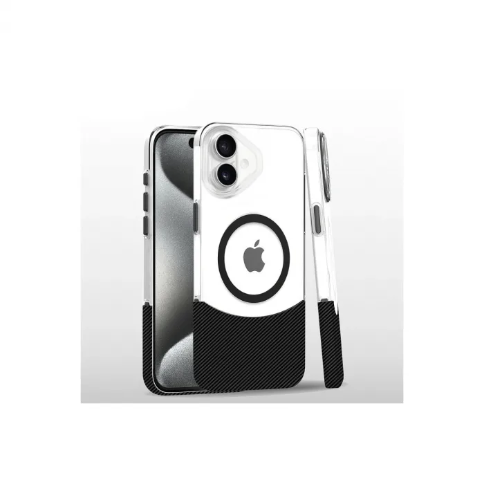 Joko  iPhone 16 Plus Carbon Puzzle Magsafe Kapak - Siyah