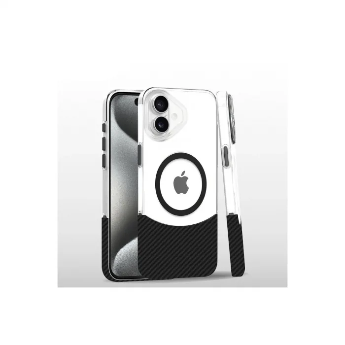 Joko  iPhone 16 Plus Carbon Puzzle Magsafe Kapak - Siyah-2