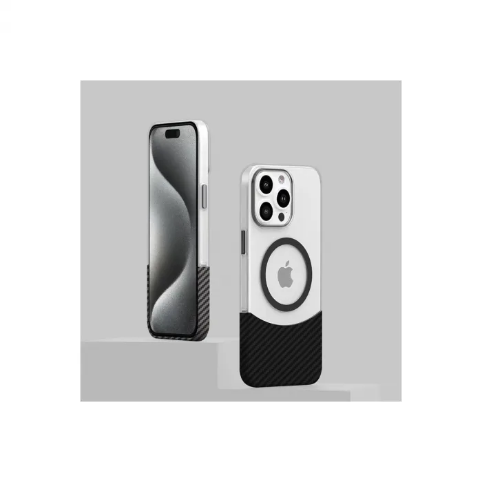 Joko  iPhone 16 Plus Carbon Puzzle Magsafe Kapak - Siyah-2