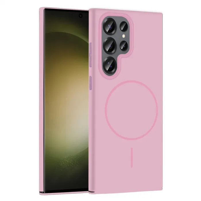 Joko Samsung Galaxy S23 Ultra Broş Magsafe Kapak - Pembe