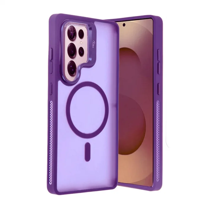 Joko Samsung Galaxy S25 Ultra Flet Lens Magsafe Kapak - Derin Mor