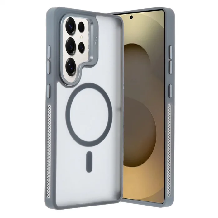 Joko Samsung Galaxy S25 Ultra Flet Lens Magsafe Kapak - Gri