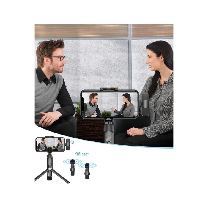 K9 Type-c Uyumlu Mikrofon - Siyah