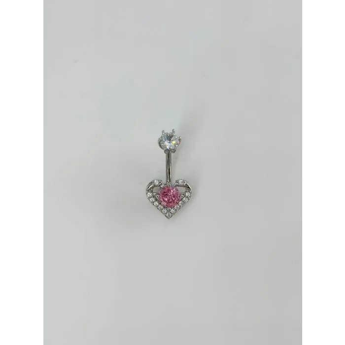 Kalp Detaylı Göbek Piercing - Pg0127