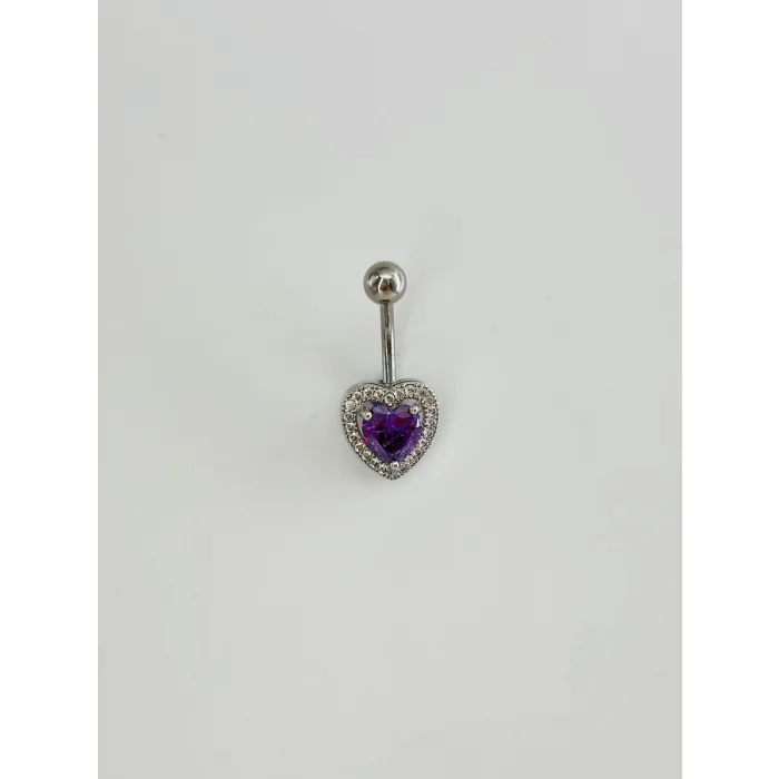 Kalp Detaylı Göbek Piercing - Pg0167