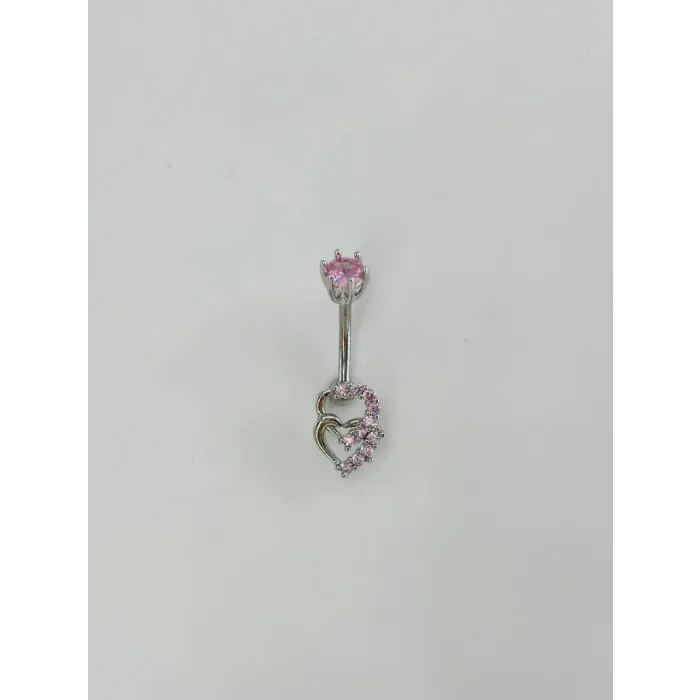 Kalp Detaylı Göbek Piercing - Pg0117